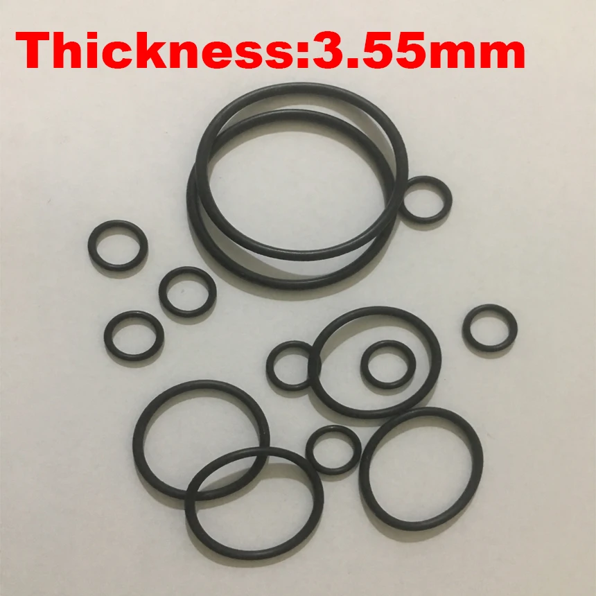 

15pcs 150x3.55 150*3.55 155x3.55 155*3.55 160x3.55 160*3.55 ID*Thickness Black NBR Nitrile Chemigum Rubber O-Ring O Ring Gasket