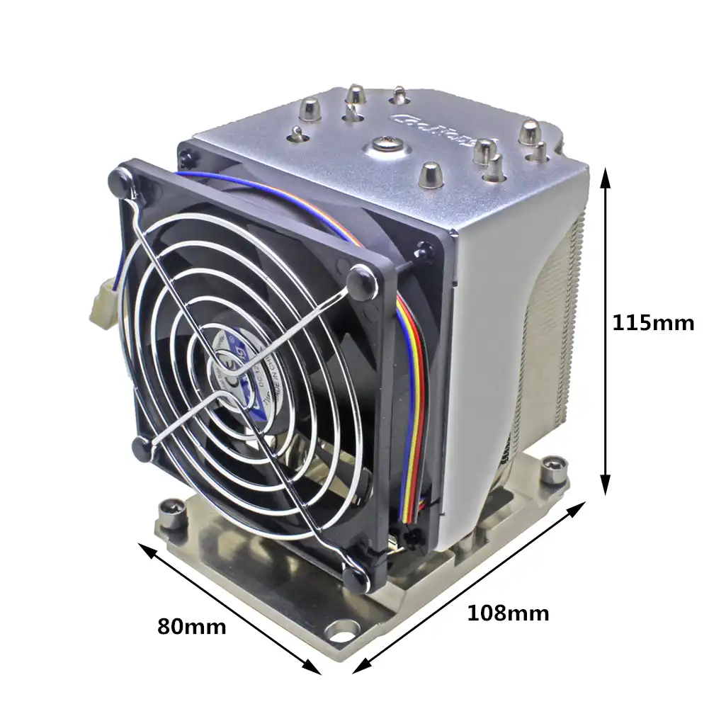 2U server CPU cooler Aluminum heatsink for Intel 1155 1156 1150 1151