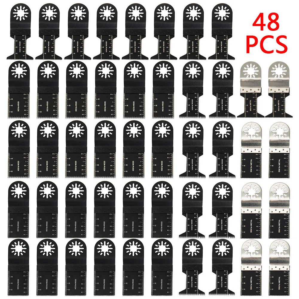 

48 pcs high quility kit oscillating tool saw blades for renovator power tools electric tools accessories Wood Cutting