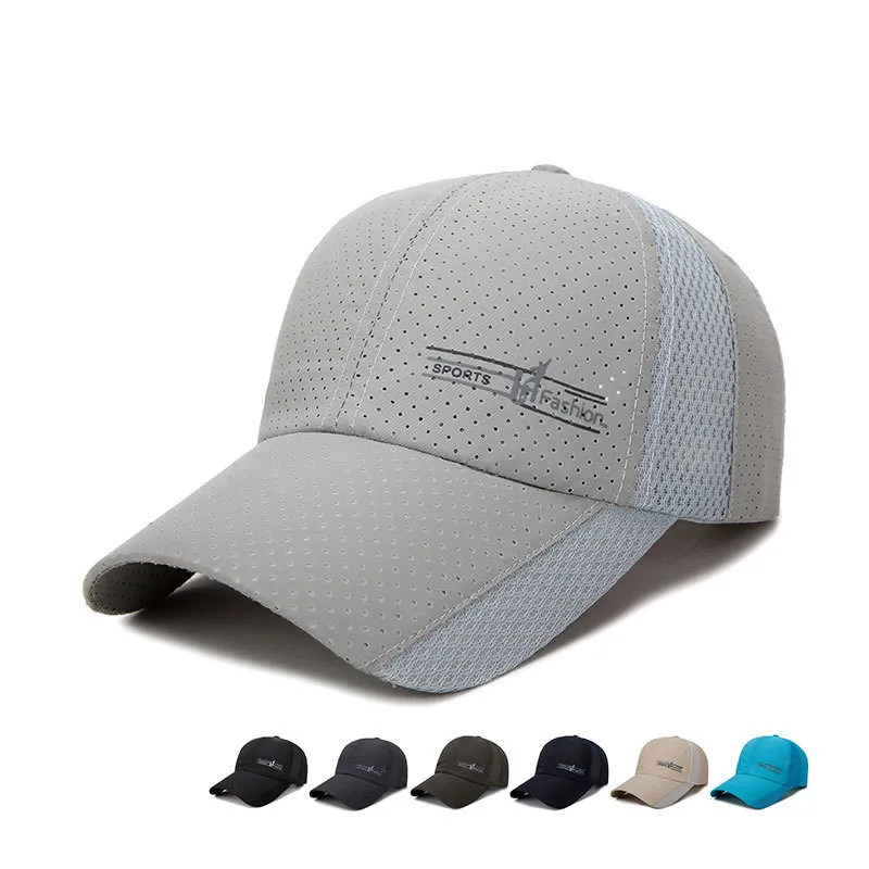 Бейсболка для мужчин и женщин летняя кепка Snapback с сеточкой Повседневная