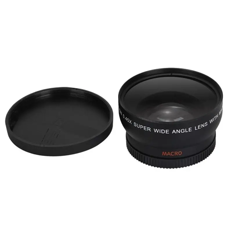 58 мм 0.45x широкоугольный объектив+ макрообъектив для Canon EOS 350D/400D/450D/500D/1000D/550D/600D/1100D Nikon
