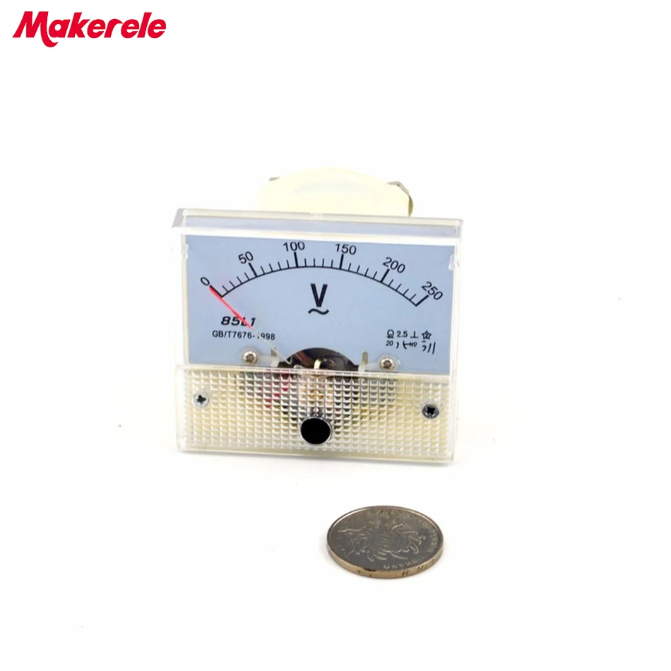 

AC 0-250V Analog Voltmeter Analog Panel volt Meter voltage Tester charger doctor Voltimetro Diagnostic-tool