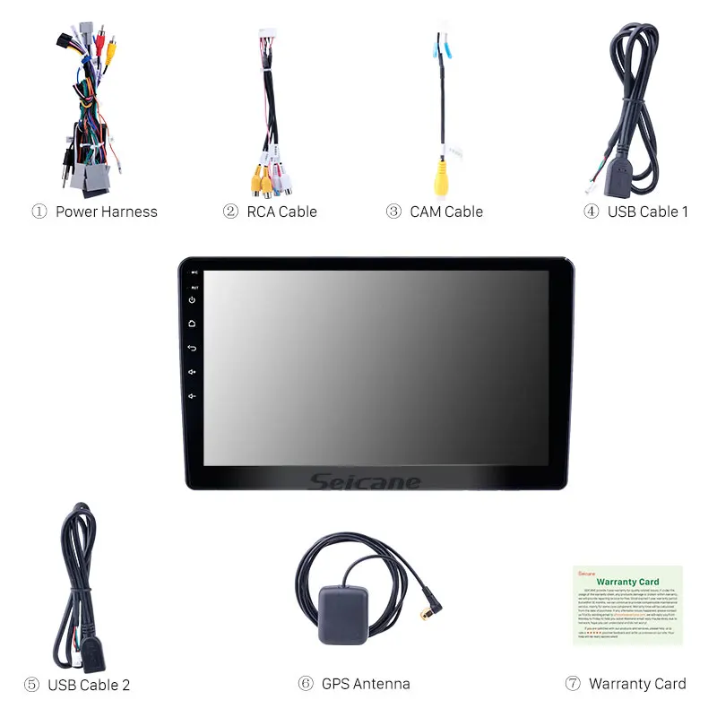 Cheap Seicane Navi 10.1" HD Car Stereo Player Android 8.1 GPS Double 2Din for Honda Crider 2018 2019 Autoradio with Bluetooth WIFI AUX 3