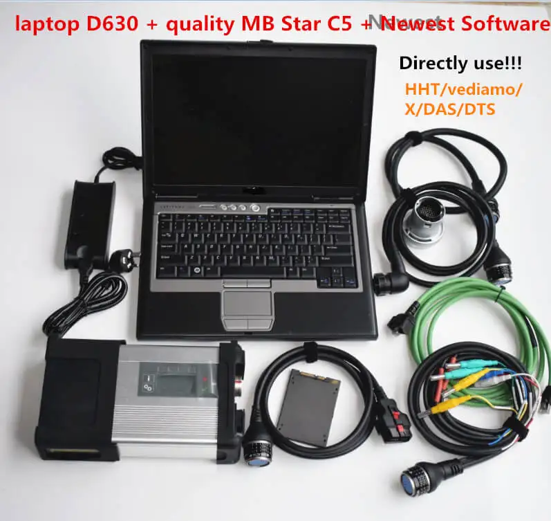Диагностика MB Star C5 SD Connect C4 с ноутбуком Dell D630 360G SSD 2020 12 V DAS/ DTS/HHT для Mb Car Truck Diag|Кабели