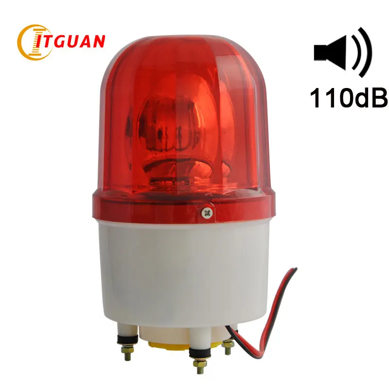 

LTE-1101K Bulbs Rotary warning light with buzzer Sound 110dB red Alarm Indicator Emergency bolt bottom Strobe Light