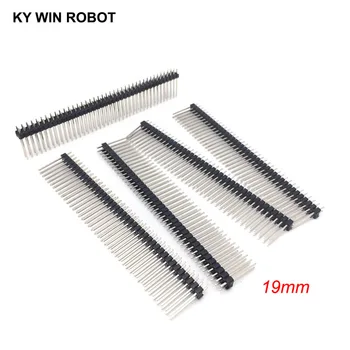 

10pcs/lot 2.54mm 2X40 19MM Height Single Row Male Copper Pin Header