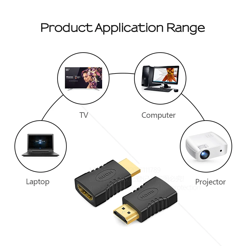 AUN HDMI разъем Мужской к HDMI Женский адаптер(дополнительно HDMI разъем Женский к HDMI Женский адаптер) для 1080P HDTV PC проектор