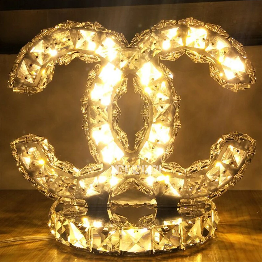

Creative Modern Crystal Table Lamp Bedroom Bedside Table Warm Small Table Lamp Wedding Art Table Lamp t-1 110-260V 16W 3-12m2
