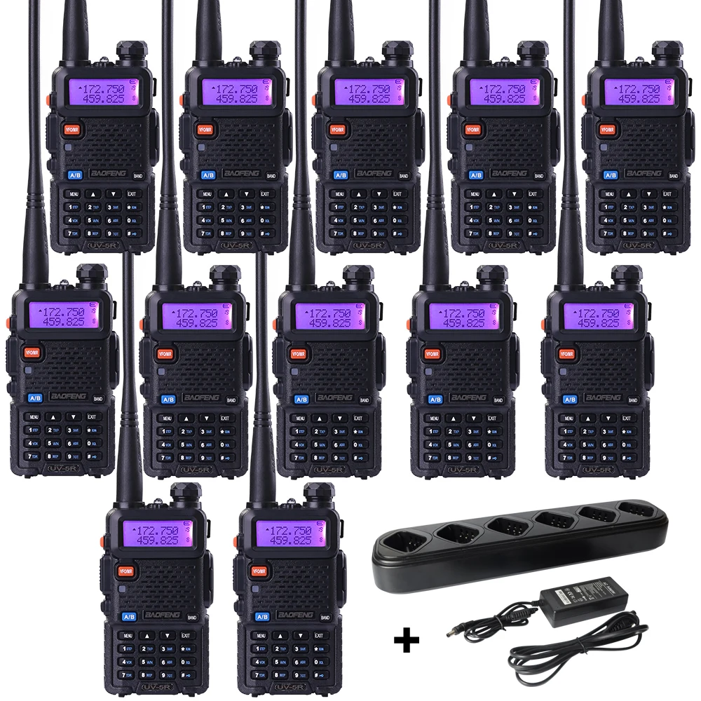 bilder für 10 stücke Pofung UV-5R Ham Radio Communicator Baofeng UV-5R VHF Frequenz Tragbare Walkie-talkie Ohrhörer Handfunkgerät + ladegerät bilder für 10 stücke Pofung UV-5R Ham Radio Communicator Baofeng UV-5R VHF Frequenz Tragbare Walkie-talkie Ohrhörer Handfunkgerät + ladegerät