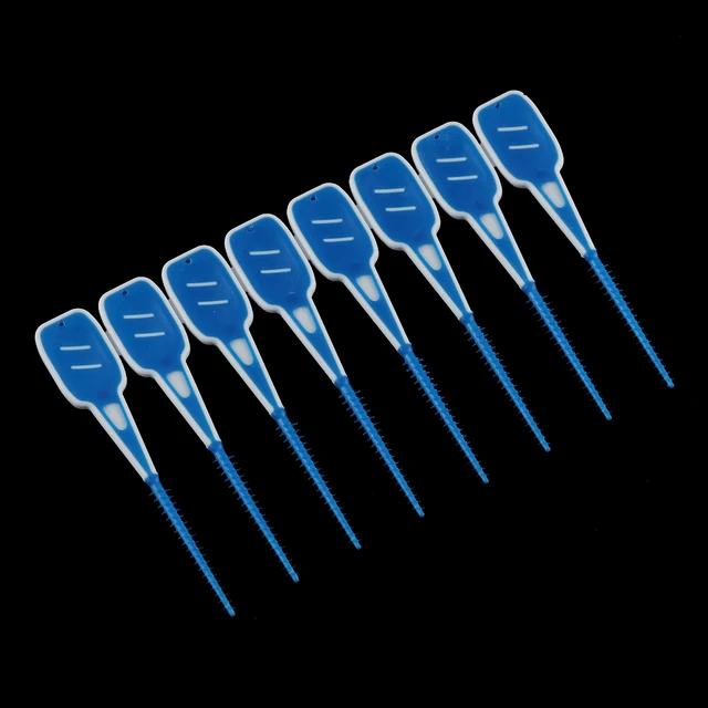 16pcs/Set Soft Silicone Dental Floss Interdental Brush Disposable Teeth Stick Toothpicks Floss