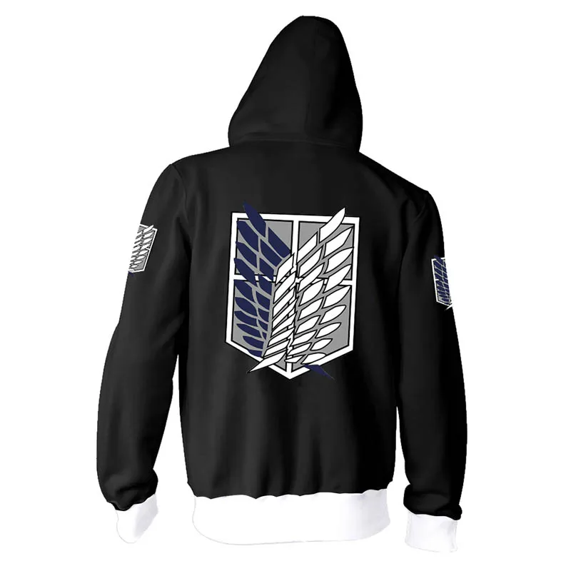 Anime Attack On Titan Levi Mikasa Eren Cosplay Costumes Men Women Hoodies Sweatshirts Spring Jacket Coat Luxtees (4)