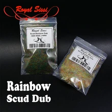 Newest 2styles rainbow scud dubbin light Dark shade nymph dubbing fly tying material for trout flies