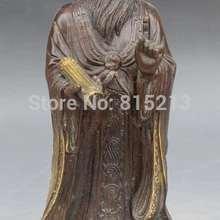 Bi001262 1" Известный Китайский Бронзовый Свинка Стенд Лао-Цзы Лао-цзы идеолог Философ Статуя