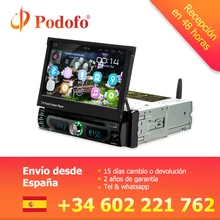 Podofo Android gps навигации CD/DVD мультимедийный плеер MP5 Autoadio 1 Din 7 «выдвижной сенсорный экран автомобиля Радио Bluetooth стерео