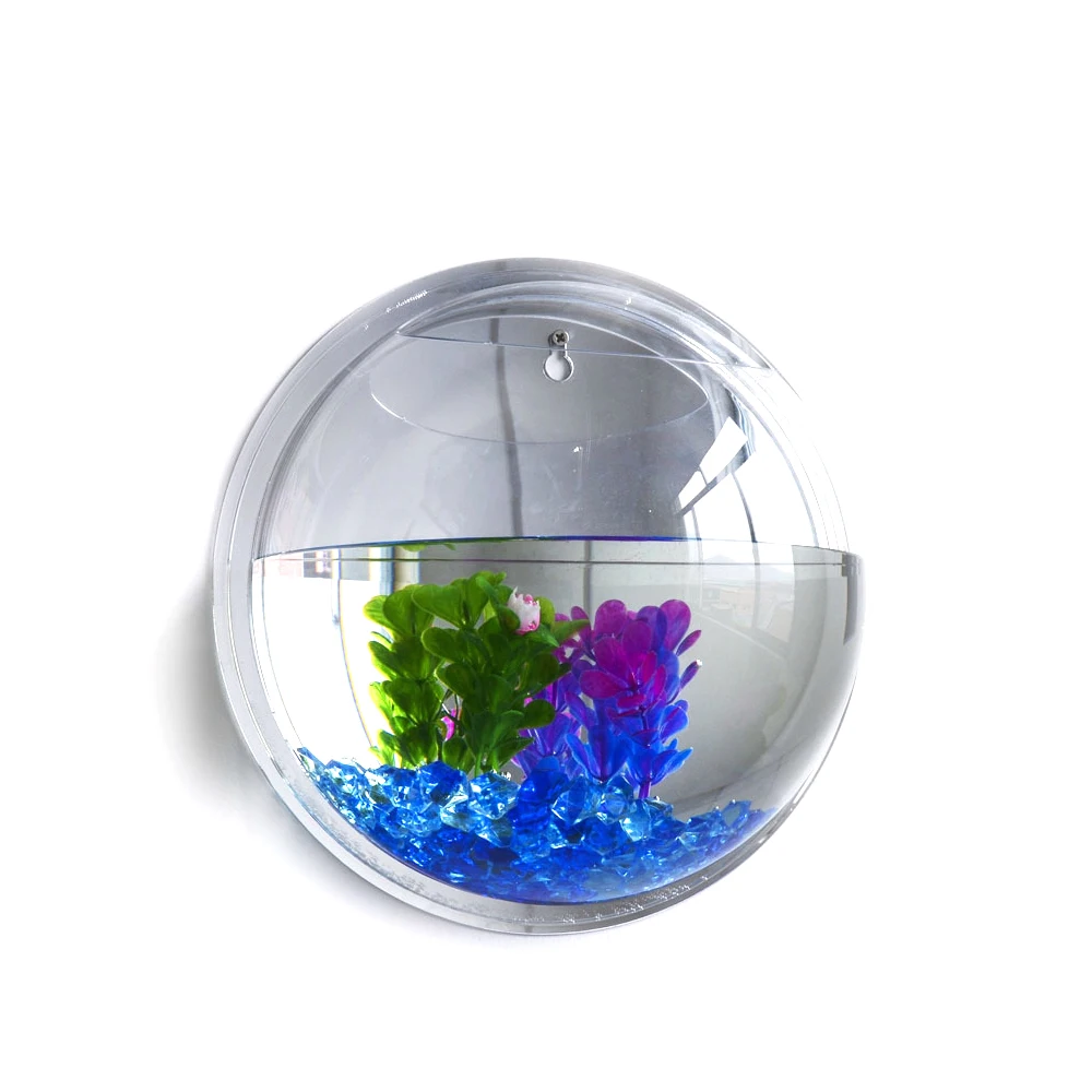 Hang Ball Vase Flower Planter Pot Wall Mount Fish Tanks Goldfish Bowl Acrylic Hanging Aquariums Flowerpot Flower Vase Home Decor