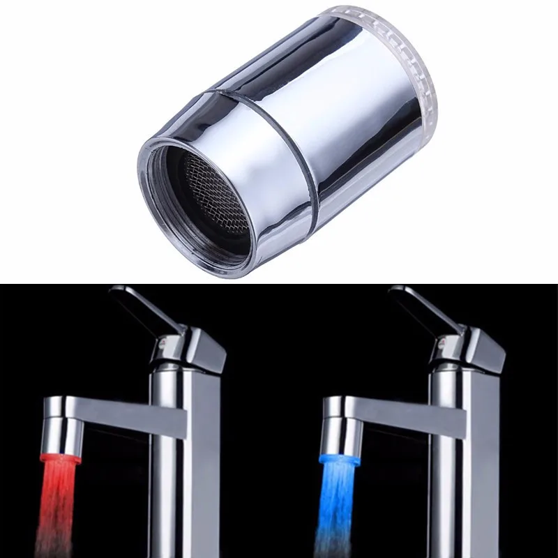 

Glow Shower Stream Tap LED Light Water Faucet Head With Universal Adapter 7 Color Changing