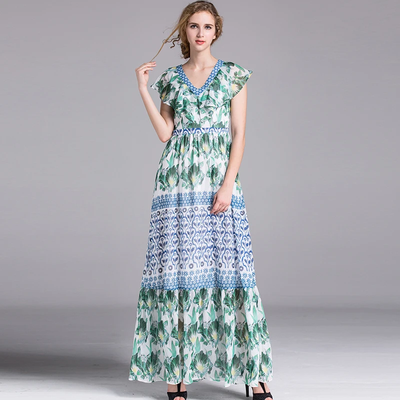 Novelty Dress 2016 Summer European New Arrival V neck