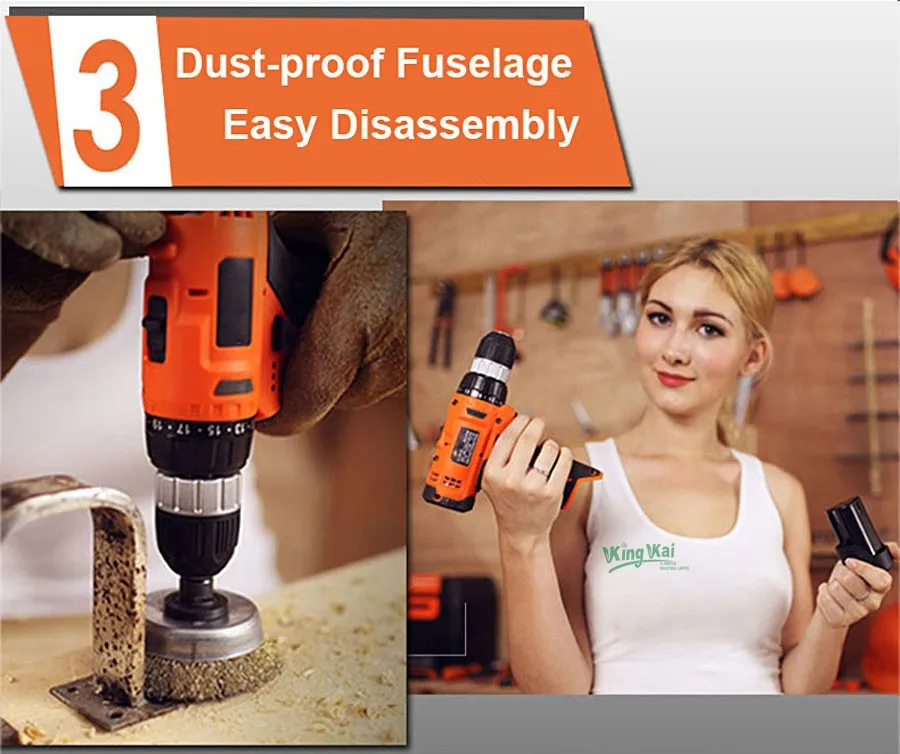 Cordless Lithium Battery Electric Drill-14