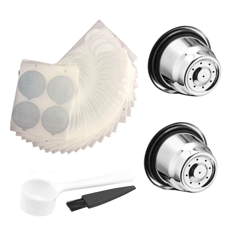 Tamper Stainless Steel Refillable Nespresso Coffee Capsule Reusable Nespresso Machine Espresso Coffee Maker Cup Filter Tamper Stainless Steel Refillable Nespresso Coffee Capsule Reusable Nespresso Machine Espresso Coffee Maker Cup Filter