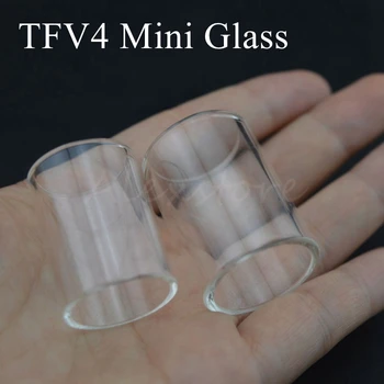 

10pcs TFV4 Mini Pyrex Glass Tube Clear Replacement Replacable Caps for Smok Smoktech TFV4 Smoke Tank