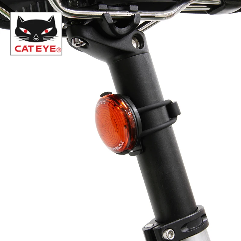 CATEYE USB Перезаряжаемый задний фонарь для велосипеда безопасный подседельный