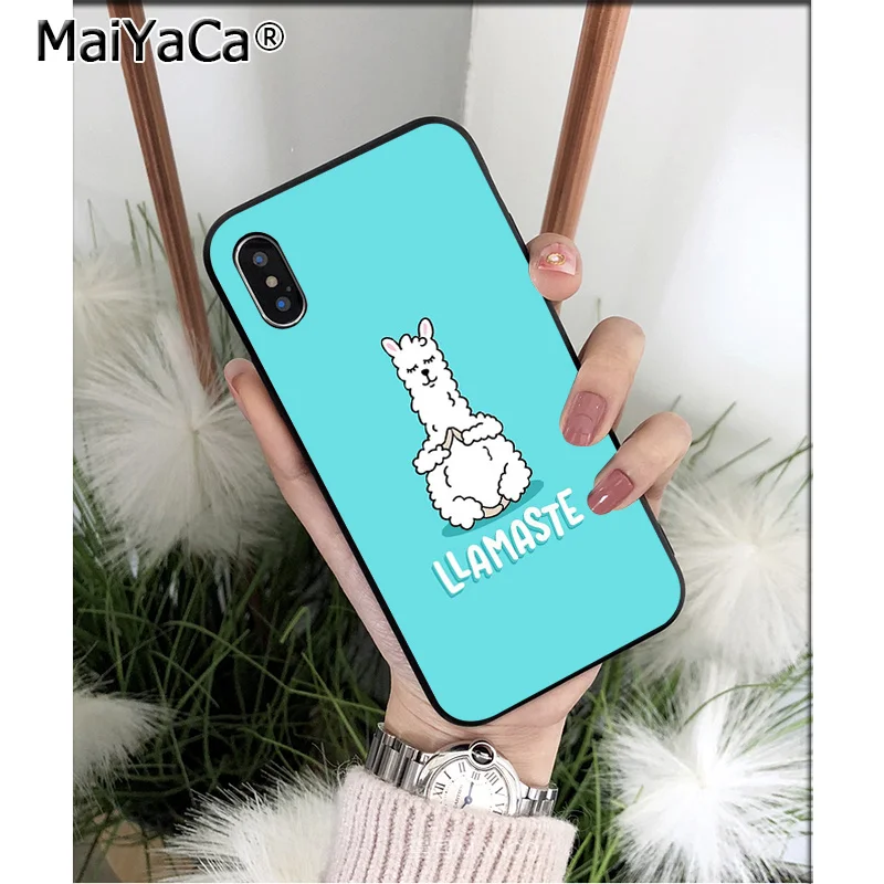 MaiYaCa Llama Alpacas животное ТПУ Мягкий силиконовый чехол для телефона чехол для iPhone 6S 6plus 7plus 8 8Plus X Xs MAX 5 5S XR