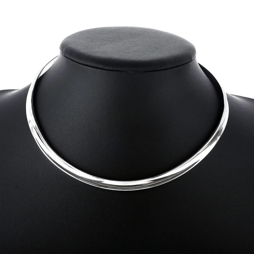 2017 hot 925 silver jewelry necklaces women choker necklace fashion