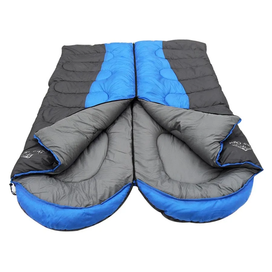 2 piece set Adult Camping equipment sleeping bags for 2 people 1.8Kg*2