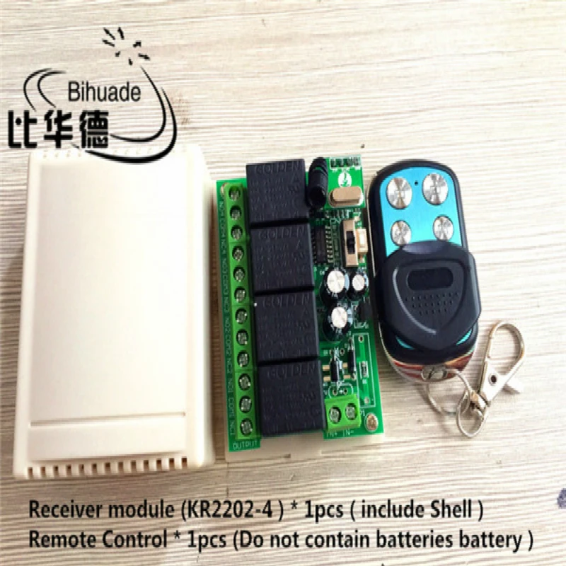

433mhz Transmitter Universal Wireless Remote Control Switch Ac 12v 4ch Relay Receiver Module And Rf 433mhz Remote Controls