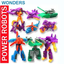 Promotion ABS Super Deformation send with different kinds font b car b font helicopter Fighter font