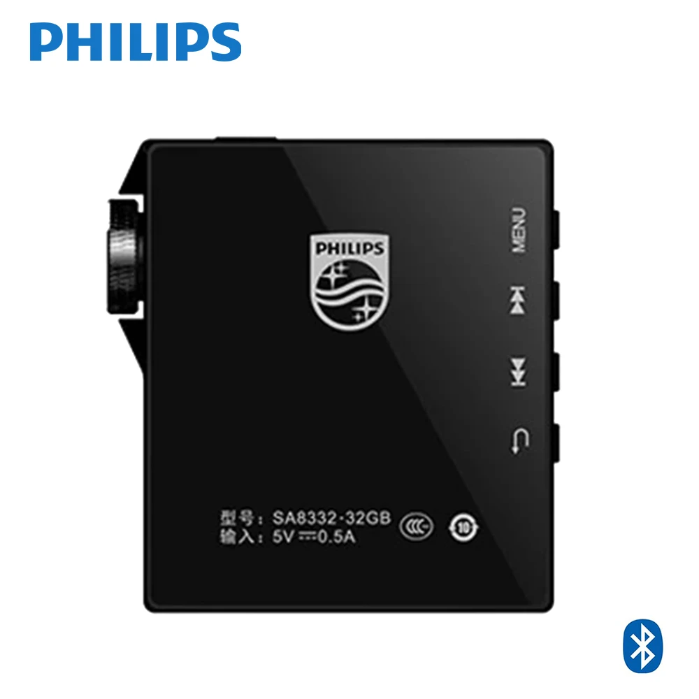 Mp3-плеер Philips HIFI без потерь DSD256 музыкальный Bluetooth V4.0 Встроенный 32 Гб с записью голоса SA8332