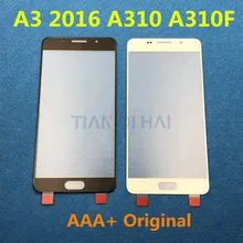 1 шт. AAA+ Оригинальная передняя внешний экран со стеклянной линзой для Samsung Galaxy A3 A310 A310F SM-A310F Сенсорный экран Замена