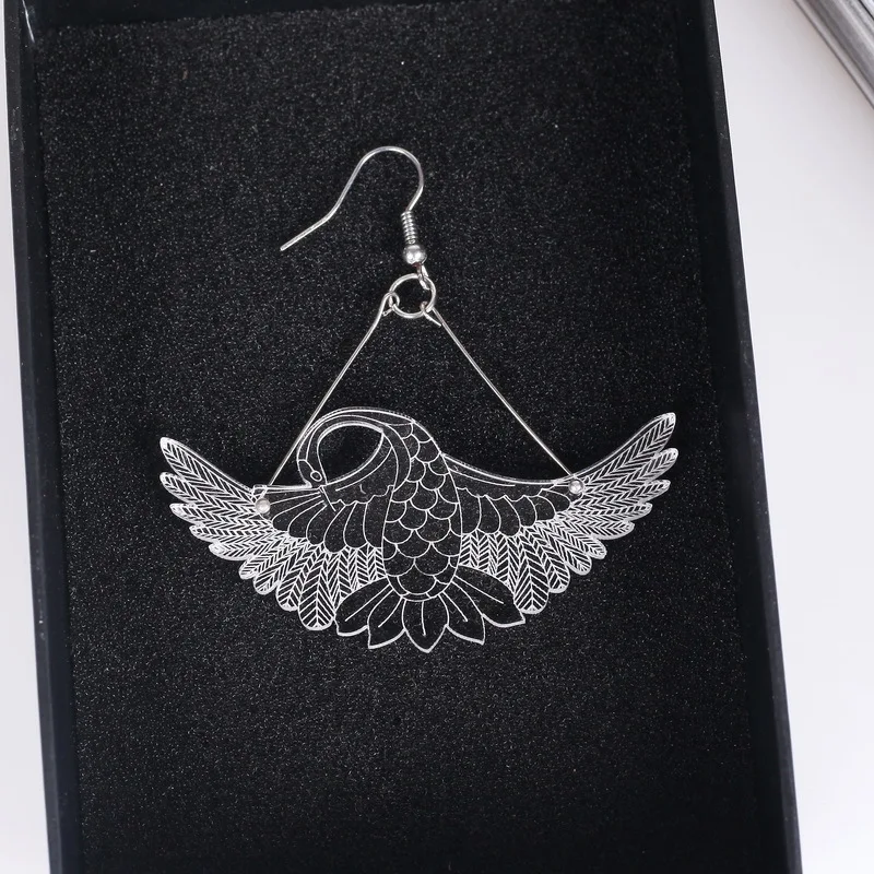 

Trendy Jewelry Transparent Acrylic Crane Drop Earrings