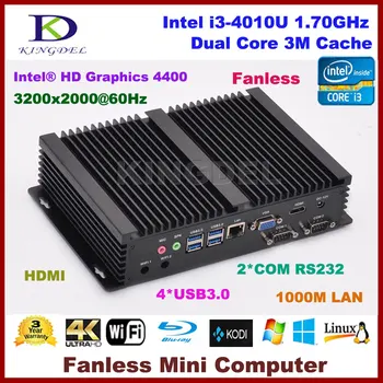 Kaufen Micro PC Windows 10/Linux Industrie-pc Mini Intel Core I3 4010u Barebone HTPC HDMI HD 4 Karat + VGA RS232 COM RJ45 LAN + WIFI