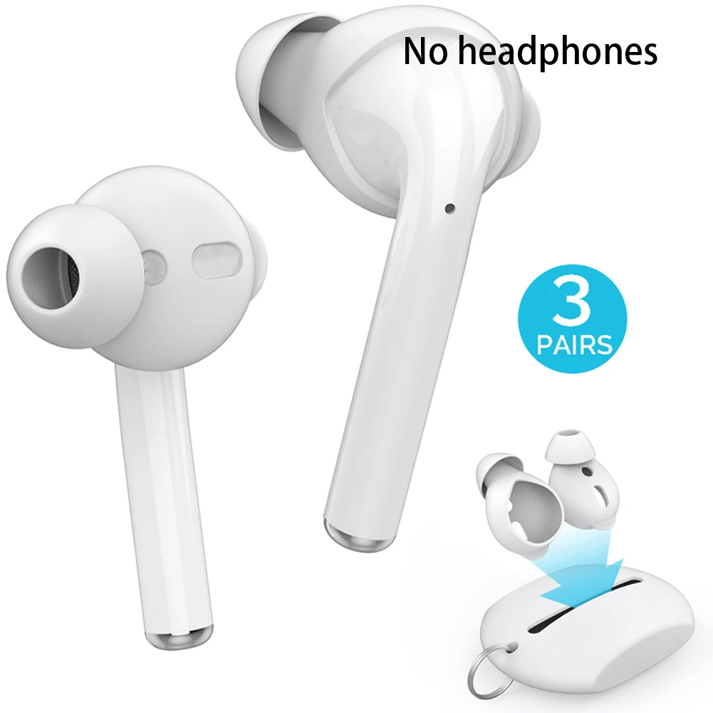 

3 Pairs In Ear Earplug Set Accessories Silicone Mini Practical Durable Earbuds Cover Storage Box Gift Enhance Sound For AirPods