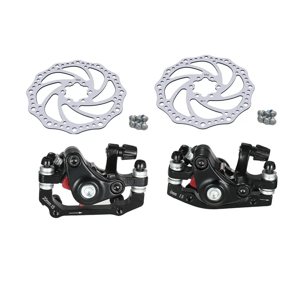 

Mountain Bike Road Bike Bicycle Aluminum Alloy Mechanical Disc Brake Set Front & Rear Include 1pc 160mm Centerline Rotor