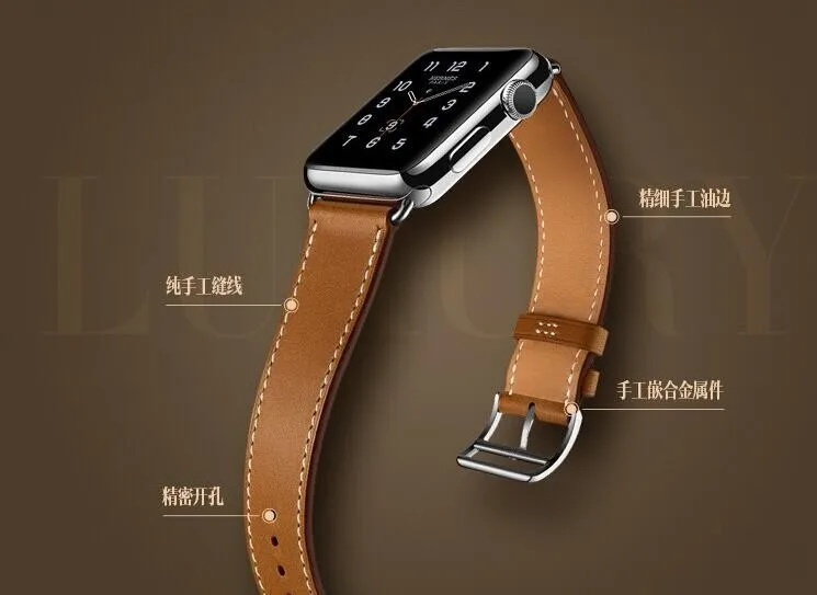 Кожаный браслет для наручных часов iwatch 3/2/1 ремешок для наручных часов Apple Watch, версии 5 4 один тур кожи 38 мм 40 мм 42 44 мм