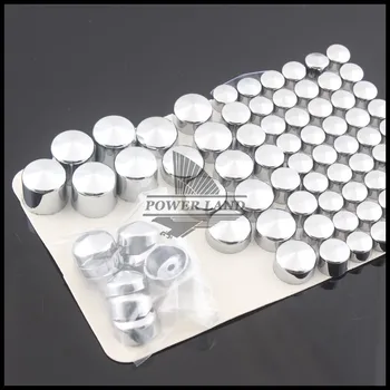 

1set Chrome ABS Bolt Topper Caps Cover Screws Nuts Boits Toppers For Harley Davidson Twin Cam Road King/FLH Model 1999-2006