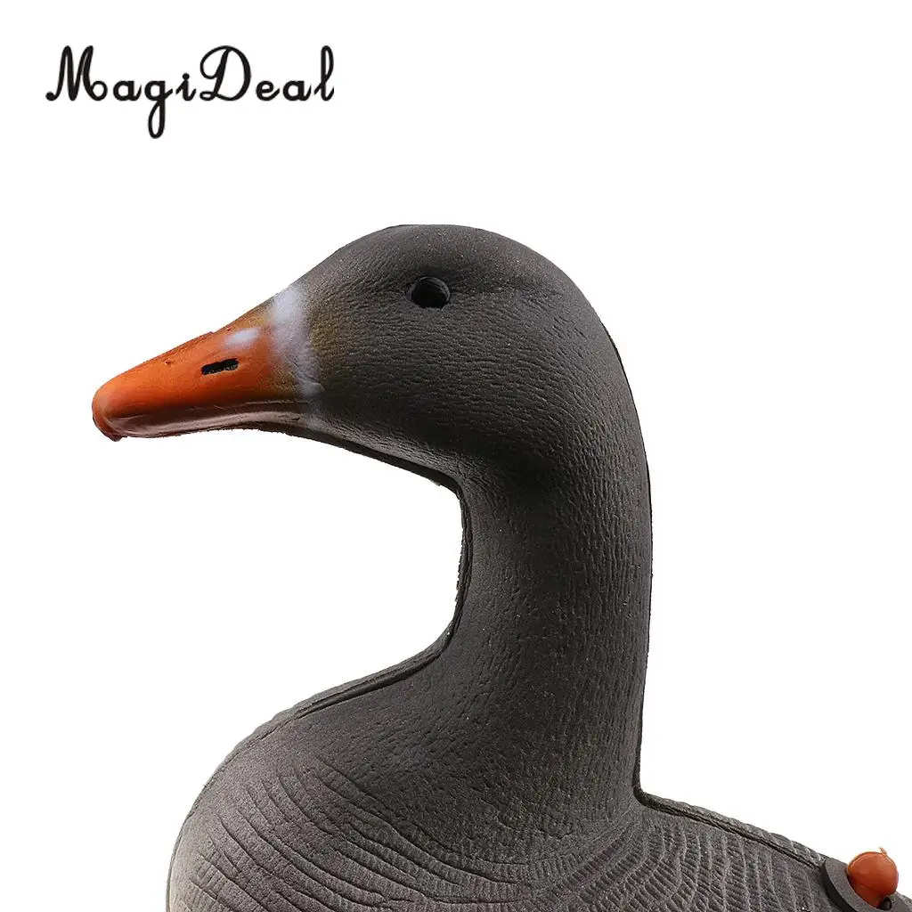 MagiDeal 2 Pieces Portable Lifelike Full Body Resting Goose Hunting Decoys Lawn Garden Yard Decors Hunter Greenhand Gears 