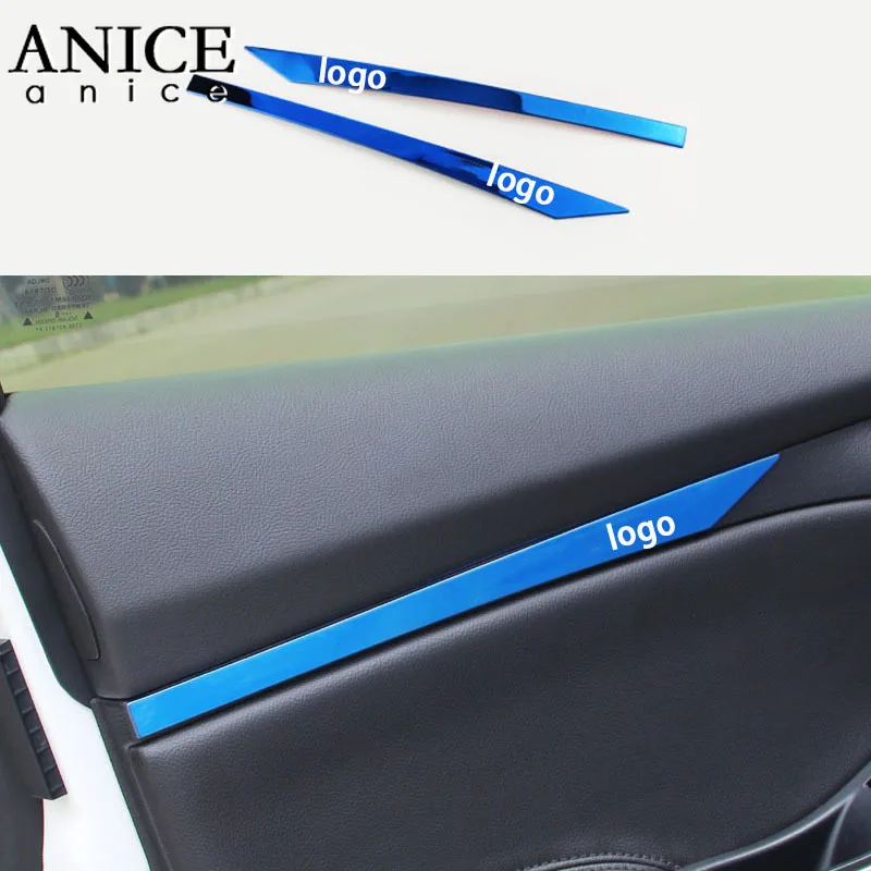 

2pc stainless steel Door Armrest Decorator Stripe Cover Trim For Ford Focus MK3 2012-2018 RS ST