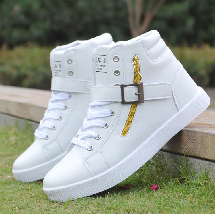 

Spring And Summer Trend Of Men's Casual Shoes White Short Boots High Tide To Help Students All-match Shoes Shoes Martin Boots