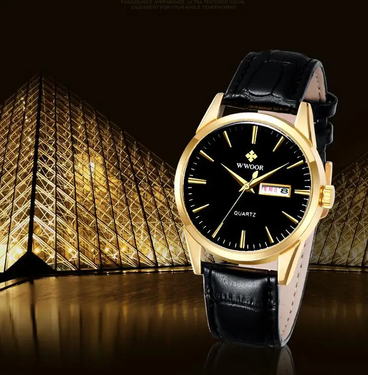 Популярные мужские часы люксовый бренд настоящий кожаный ремешок аналог дисплей Дата мужские часы спортивные кварцевые часы повседневные relogio masculino