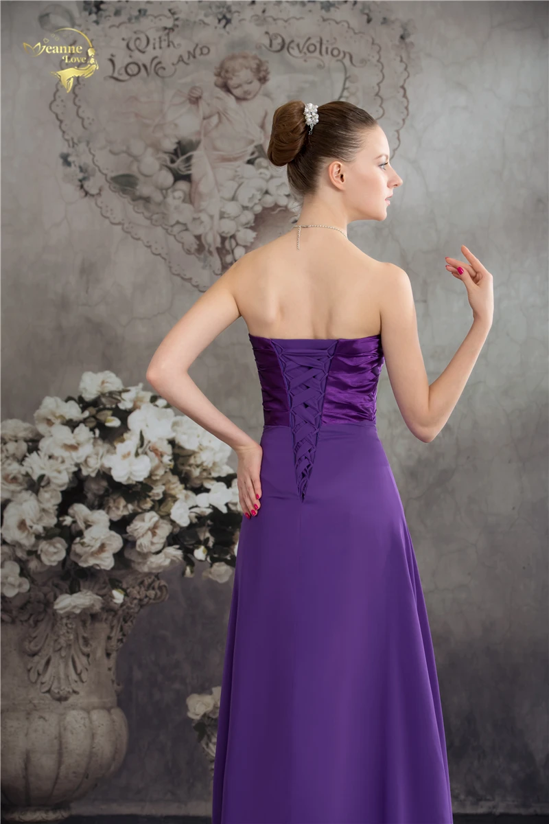 Модные фиолетовые Вечерние платья, длинное вечернее платье с перекрещивающимися крест-накрест для выпускного вечера, женское платье OL5204