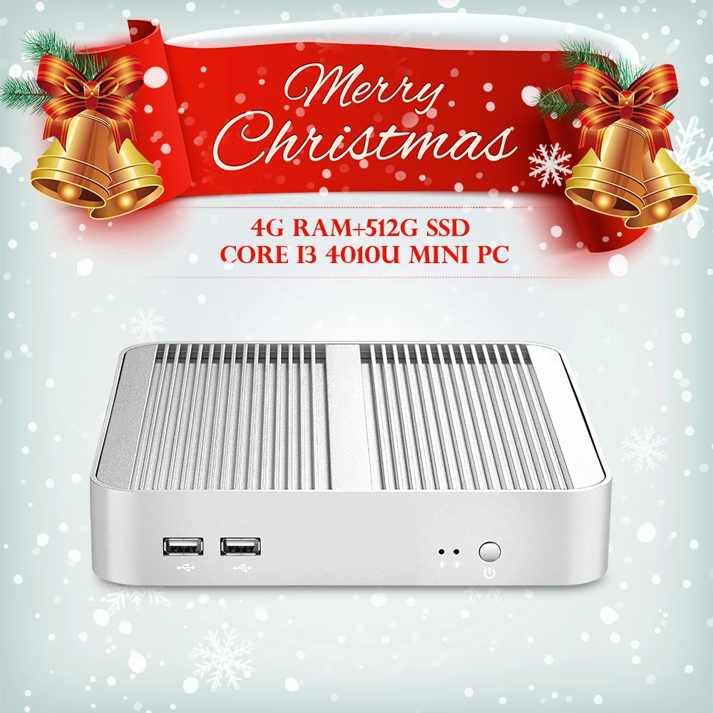 Mini PC I3 4010U I5 4200U I7 4500U 8GB RAM 128GB SSD+WIFI Mini Desktop Computer Fanless Thin Client 1920*1080