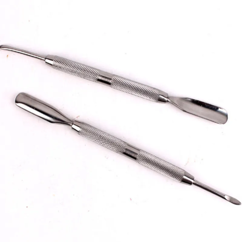 

Large steel push Dual-use nail tools cuticle pusher double - headed stainless steel disarmed knife nail pick