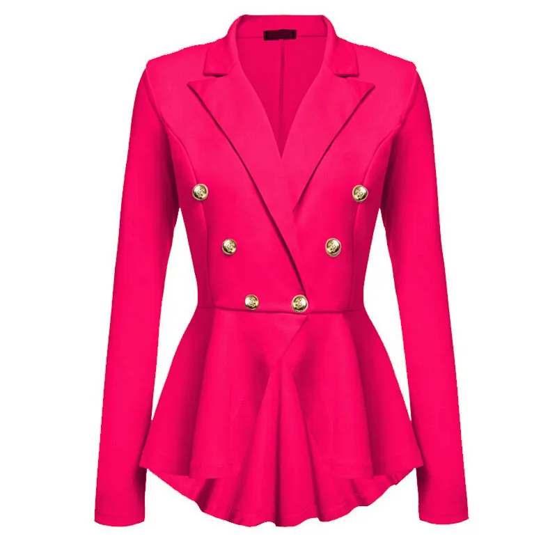 Модный бренд, блейзеры, пальто, черный, красный, женский тонкий элегантный пиджак, Женская рабочая одежда, Casaco Feminino, женская одежда, офисная одежда