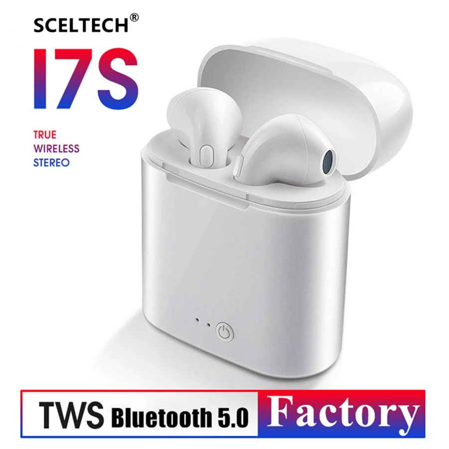SCELTECH i7 i7s TWS беспроводные bluetooth-наушники, музыкальные наушники-вкладыши, набор стереогарнитур для iPhone X samsung S10 Xiaomi