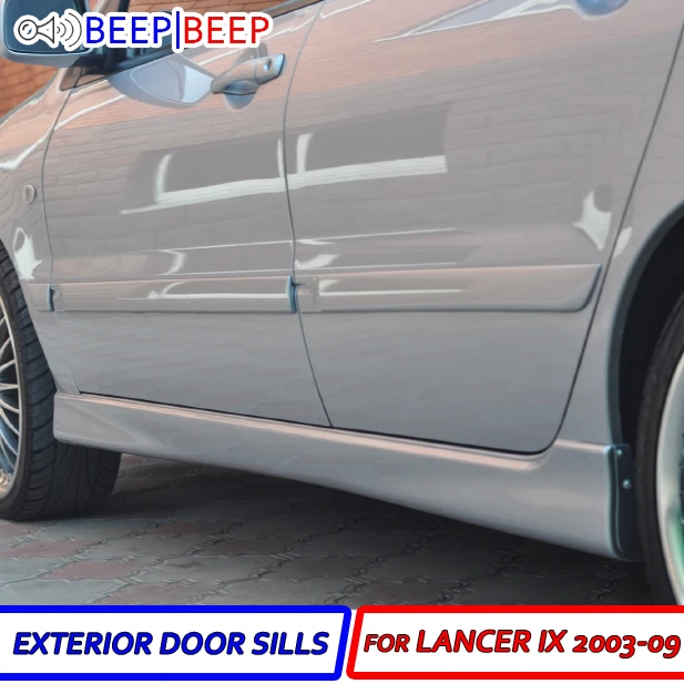 

Exterior door sills for Mitsubishi Lancer IX 2003-2009 1 set / 2 pcs ABS plastic car tuning accessories styling lining doors