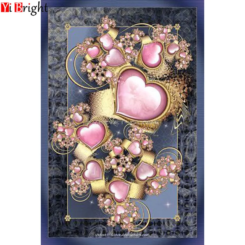 

5D DIY Diamond Painting cartoon Full Square pink love Diamond Embroidery Sale Diamond Mosaic Rhinestone Picture Decor Home XY1