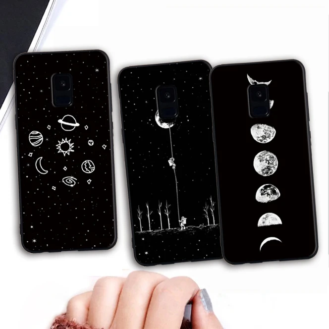 Новейший космический Луна астронавт мягкий чехол для телефона силиконовый для samsung Galaxy S6 S7 edge S8 S9 Plus A6 A6 Plus Чехлы для мобильных телефонов